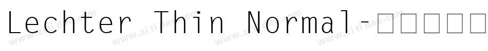 Lechter Thin Normal字体转换
